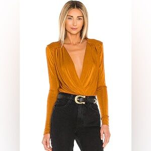 FREE PEOPLE Turnt Bodysuit in Honey Ginger